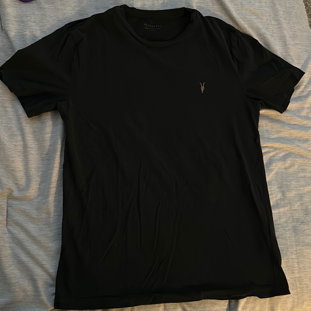 All Saints Plain Black Tee